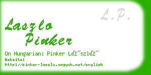 laszlo pinker business card